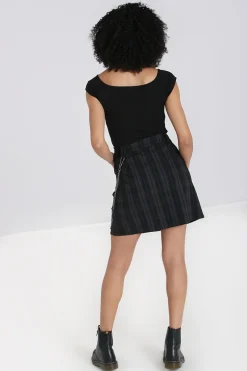 Hell Bunny Storm Mini Skirt Grey Best