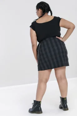 Hell Bunny Storm Mini Skirt Grey Best