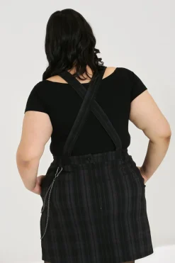 Hell Bunny Storm Pinafore Dress Grey Online