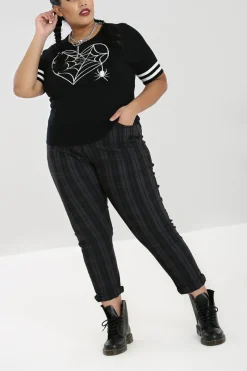 Hell Bunny Storm Skinny Trousers Grey Best