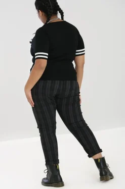 Hell Bunny Storm Skinny Trousers Grey Best