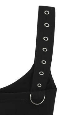 Hell Bunny Tabitha Crop Top Black Sale