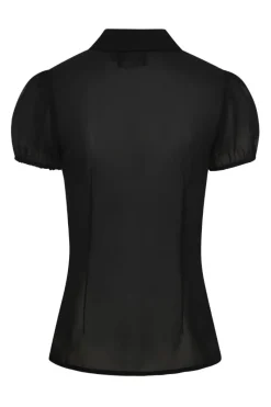 Hell Bunny Taffy Blouse Black Hot