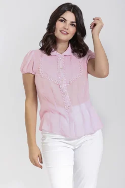 Hell Bunny Taffy Blouse Pink Sale