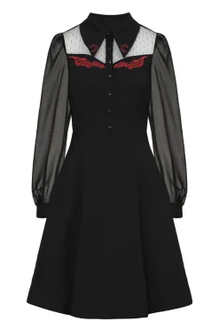 Hell Bunny Tallulah Mid Dress Black Discount