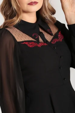 Hell Bunny Tallulah Mid Dress Black Discount