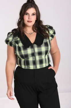 Hell Bunny Tammy Blouse Black Clearance