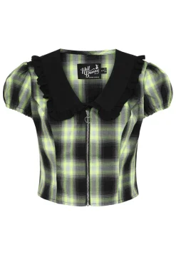 Hell Bunny Tammy Blouse Black Clearance