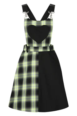 Hell Bunny Tammy Pinafore Dress Black New