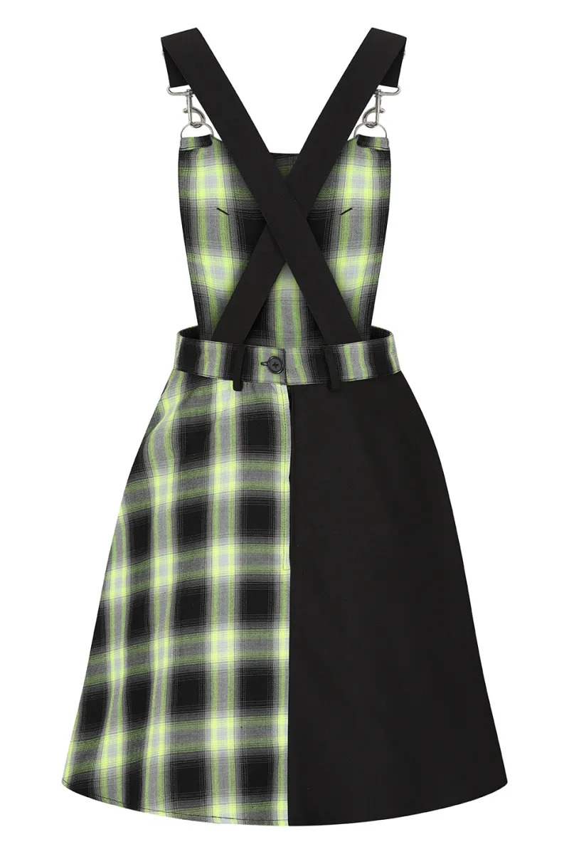 Hell Bunny Tammy Pinafore Dress Black New