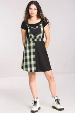 Hell Bunny Tammy Pinafore Dress Black New