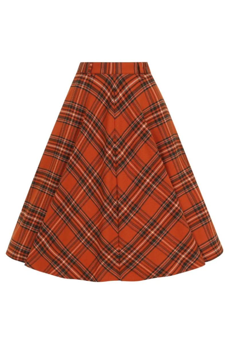 Hell Bunny Tawny Skirt Brown Sale
