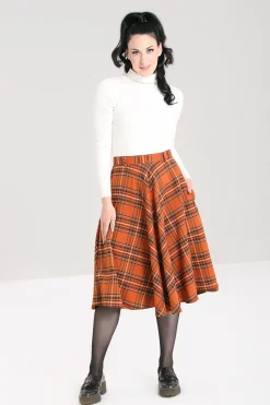 Hell Bunny Tawny Skirt Brown Sale