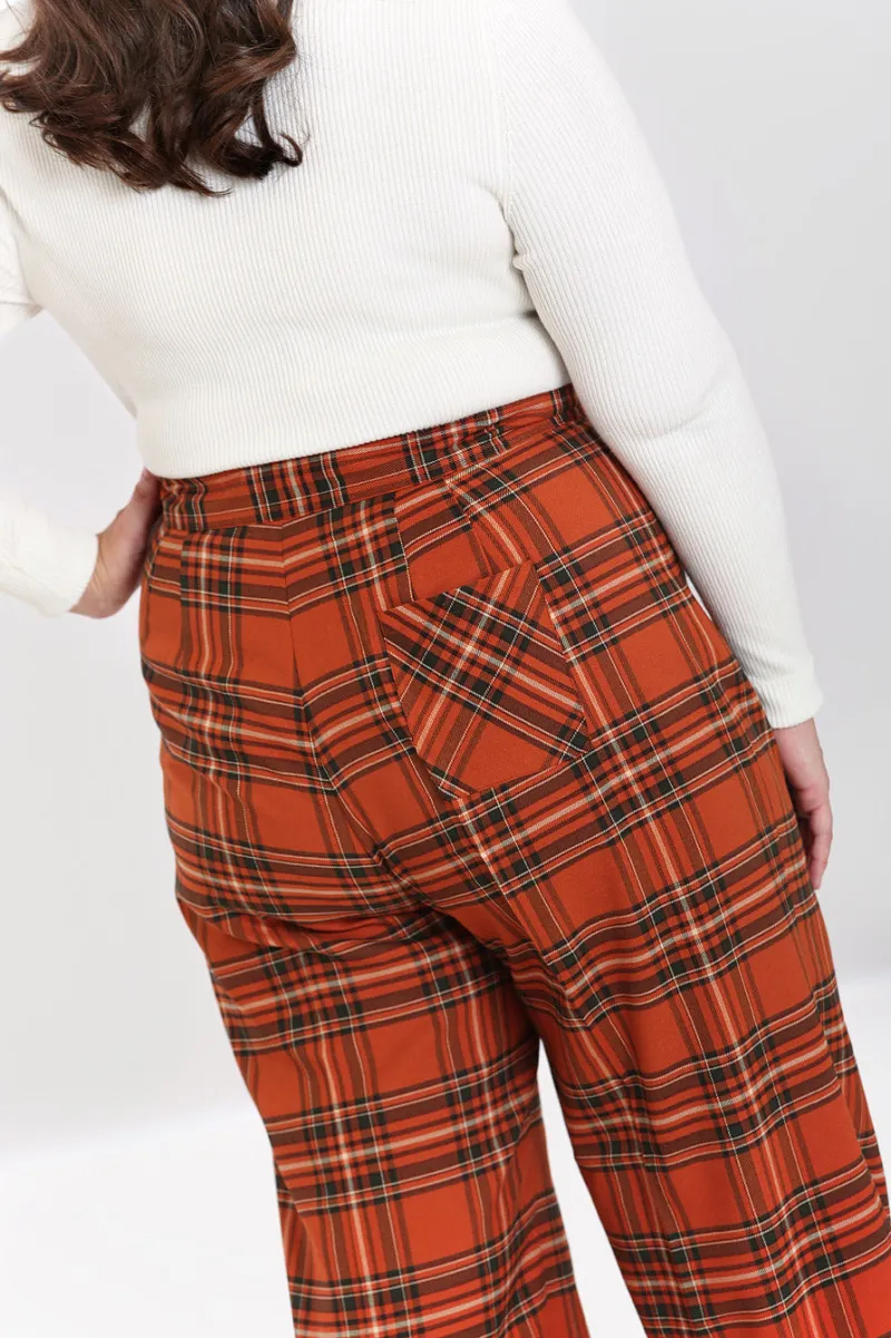 Hell Bunny Tawny Trousers Brown Outlet