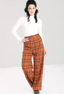 Hell Bunny Tawny Trousers Brown Outlet