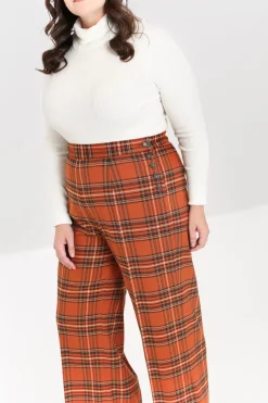 Hell Bunny Tawny Trousers Brown Outlet