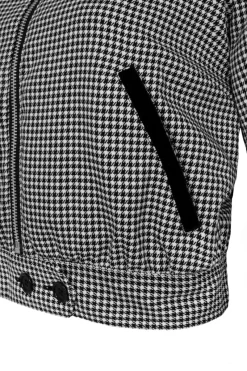 Hell Bunny Teddy Jacket Black/White Discount