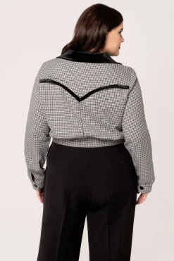 Hell Bunny Teddy Jacket Black/White Discount