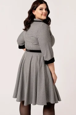 Hell Bunny Teddy Knee Dress Black/White Clearance