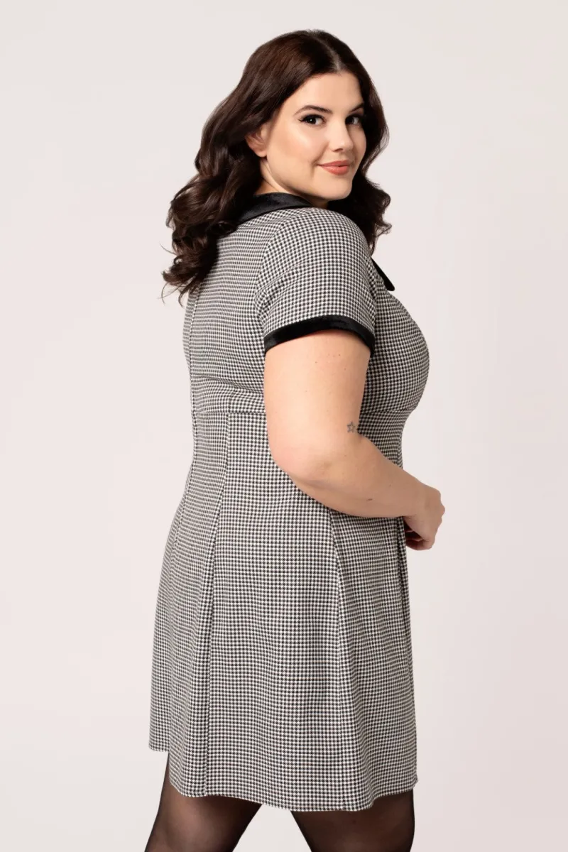 Hell Bunny Teddy Mini Dress Black/White Clearance