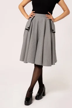 Hell Bunny Teddy Skirt Black/White Clearance