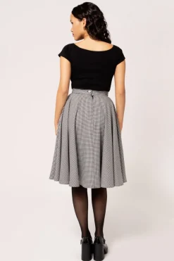 Hell Bunny Teddy Skirt Black/White Clearance
