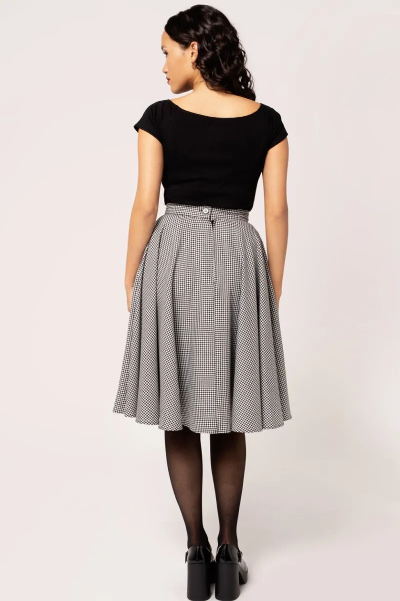 Hell Bunny Teddy Skirt Black/White Clearance
