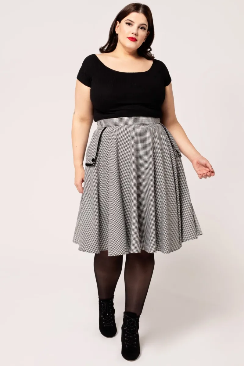 Hell Bunny Teddy Skirt Black/White Clearance