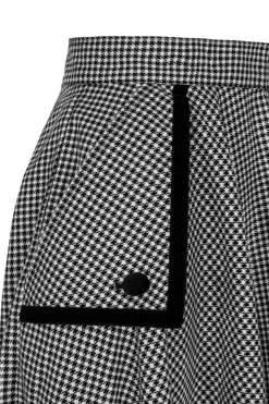 Hell Bunny Teddy Skirt Black/White Clearance