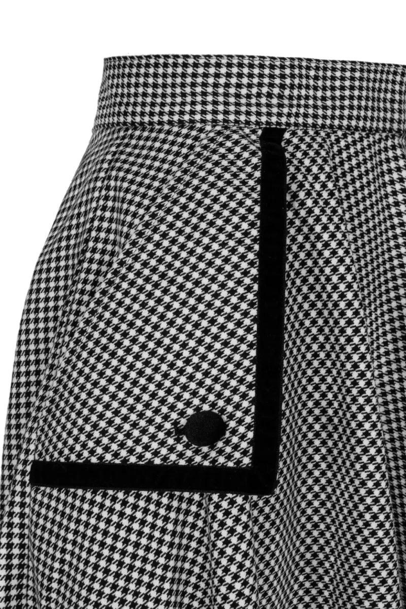 Hell Bunny Teddy Skirt Black/White Clearance