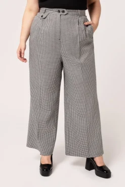 Hell Bunny Teddy Trousers Black/White Outlet