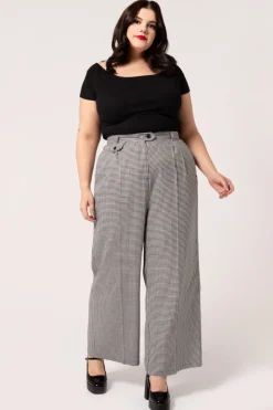 Hell Bunny Teddy Trousers Black/White Outlet