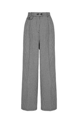 Hell Bunny Teddy Trousers Black/White Outlet