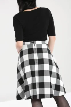 Hell Bunny Teen Spirit Mid Skirt Black-White Online