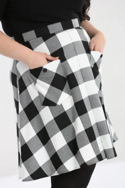 Hell Bunny Teen Spirit Mid Skirt Black-White Online