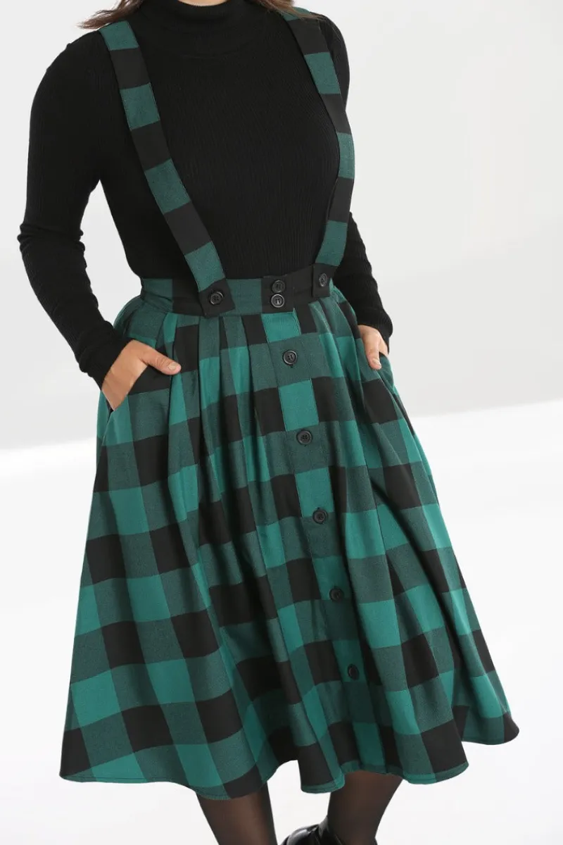 Hell Bunny Teen Spirit Pinafore Skirt Clearance