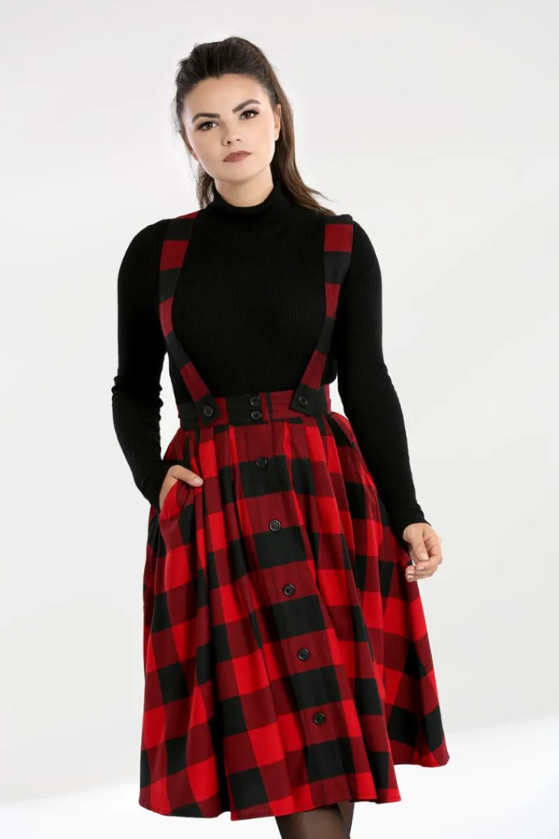 Hell Bunny Teen Spirit Pinafore Skirt Clearance