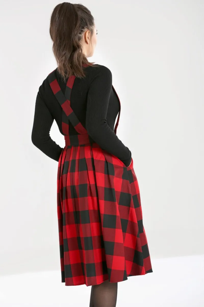 Hell Bunny Teen Spirit Pinafore Skirt Clearance