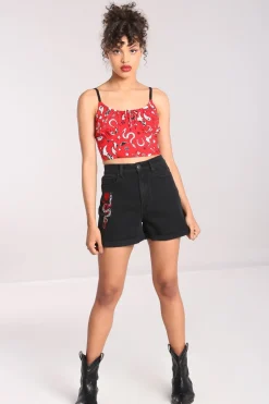 Hell Bunny Temptation Shorts Black Outlet