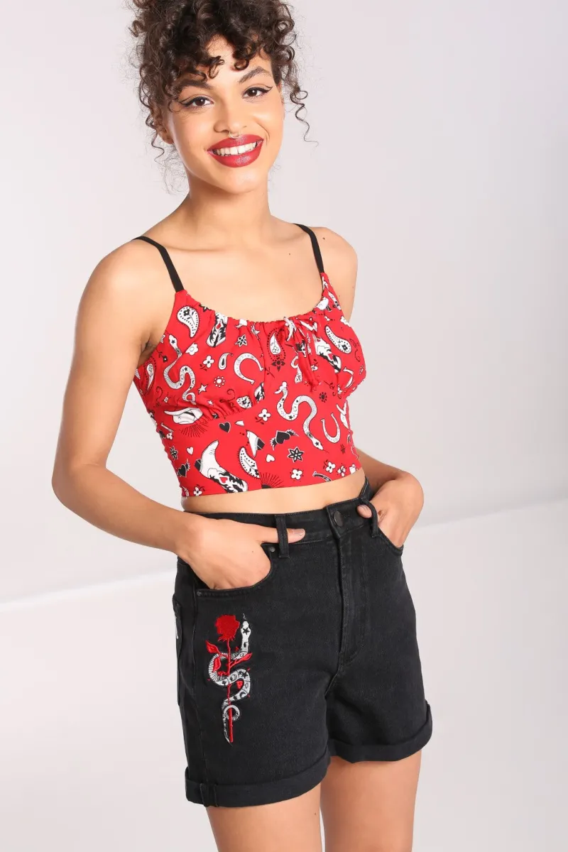 Hell Bunny Temptation Shorts Black Outlet