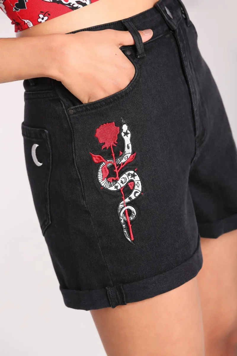 Hell Bunny Temptation Shorts Black Outlet
