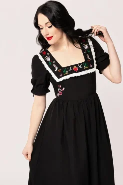 Hell Bunny Tessie Maxi Dress Black Outlet