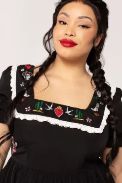 Hell Bunny Tessie Maxi Dress Black Outlet