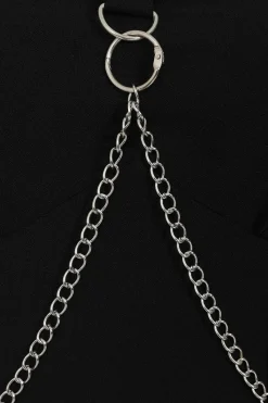 Hell Bunny Tifa Crop Top Black Discount