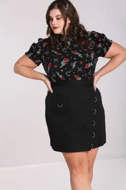 Hell Bunny Tifa Skirt Black Outlet