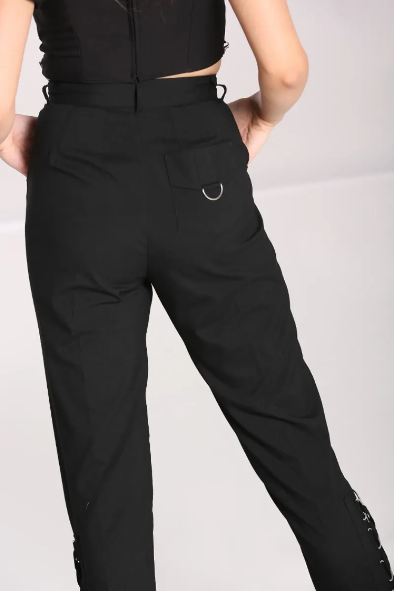 Hell Bunny Tifa Trousers Black Outlet