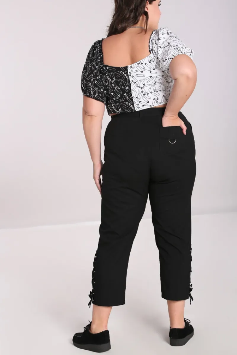 Hell Bunny Tifa Trousers Black Outlet