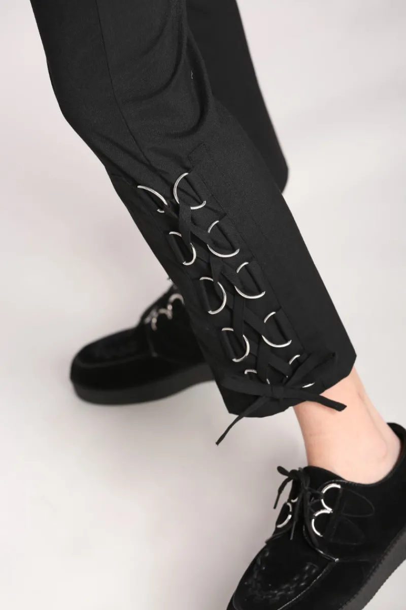 Hell Bunny Tifa Trousers Black Outlet