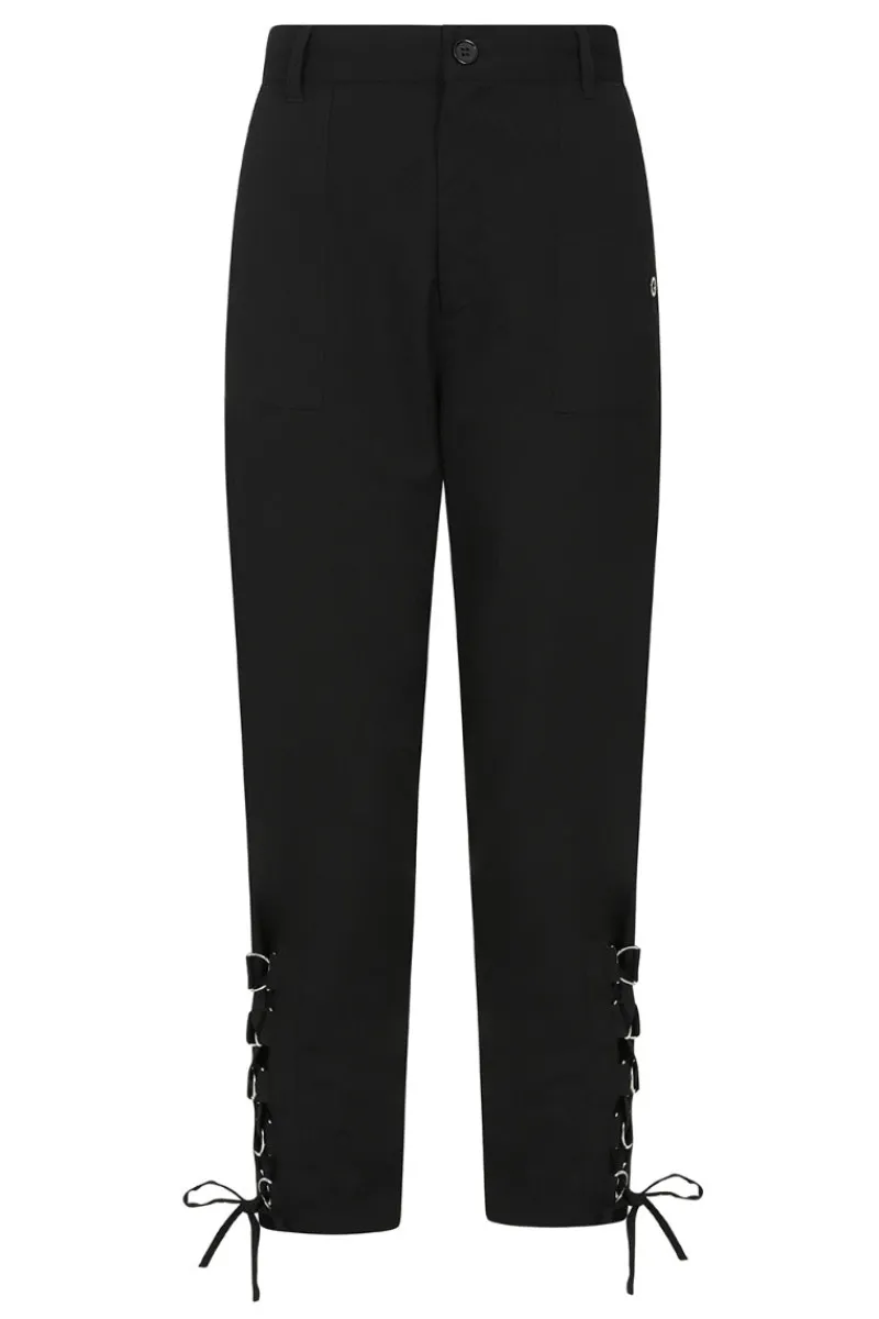 Hell Bunny Tifa Trousers Black Outlet