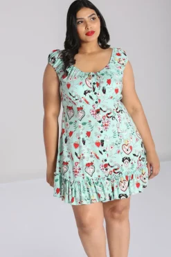 Hell Bunny Tijuana Mini Dress Green Outlet